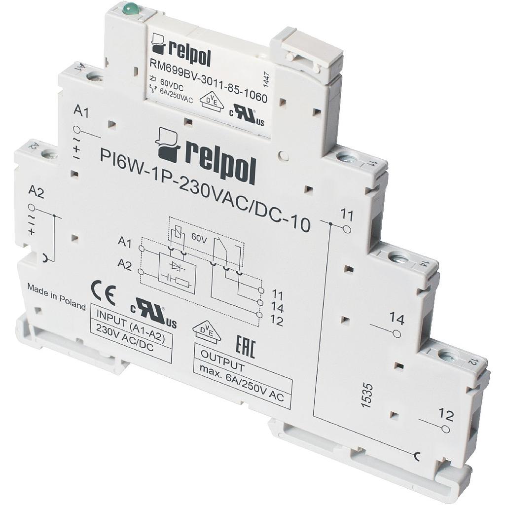 PIR6W-1P-230VAC/DC-10 (gray)